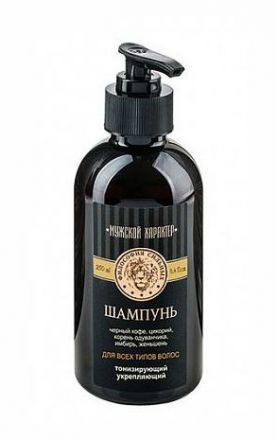 Шампунь &quot;Мужской характер&quot; с черным кофе, 250 мл Kleona