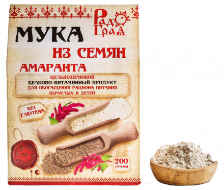 Мука амаранта цельнозерновая (200 г), Радоград