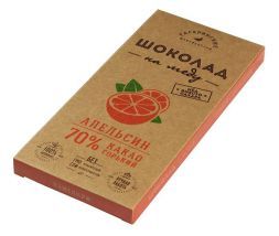 Горький шоколад на меду с апельсином 70 % Гагаринские мануфактуры (85 г)