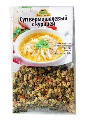 Суп вермешелевый с курицей Здоровая еда (60 г)