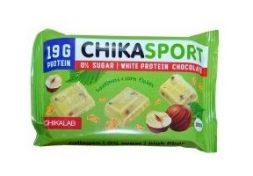 Шоколад белый с фундуком и кукурузными чипсами Chikasport (100 г)